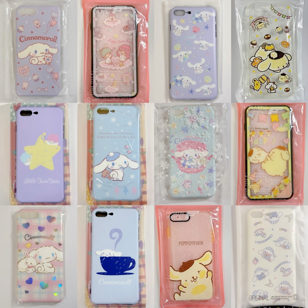 12/$15 Sanrio Unofficial iPhone 8 Plus Phone Case Cinnamoroll Pompompurin Kawaii